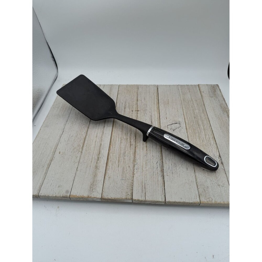 Farberware Solid Spatula Turner Flipper Black Nylon Plastic 13 1/2"